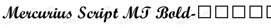 Mercurius Script MT Bold字体转换